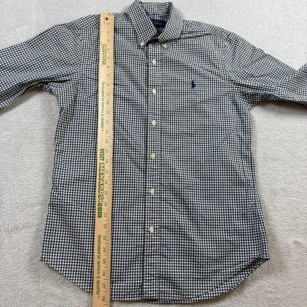 Ralph Lauren Shirt Mens Small Multicolor Micro Gingham Pony Logo Button Down - Picture 7 of 9